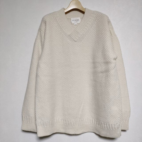 STILL BY HAND KN05204 ウール×アルパカ ローゲージニット セーター ニット アイボリー メンズ スティルバイハンド【中古】4-1111T∞