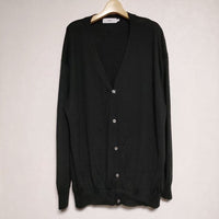 Graphpaper HIGH GAUGE KNIT CARDIGAN GU193-80082B ウール ハイゲージニット カーディガン ブラック メンズ グラフペーパー【中古】4-1111T∞