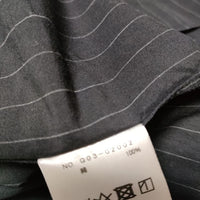 COMOLI バンドカラーシャツ  CHALK STRIPE 定価24000円 Q03-02002 長袖シャツ ブラック メンズ コモリ【中古】4-0701M∞