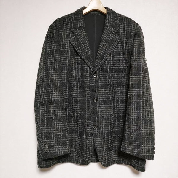 COMME des GARCONS HOMME 3Bジャケット ウール ガーゼ テーラードジャケット 90年代 AD1997 ブラック グレー メンズ コムデギャルソンオム【中古】4-1013T∞