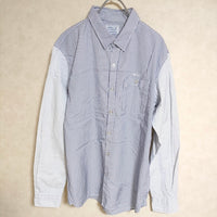 NEIGHBORHOOD CLASSIC STRIPE C-SHIRT LS サイズM コットン 長袖シャツ ブルー ホワイト メンズ ネイバーフッド【中古】4-0705M△