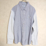 NEIGHBORHOOD CLASSIC STRIPE C-SHIRT LS サイズM コットン 長袖シャツ ブルー ホワイト メンズ ネイバーフッド【中古】4-0705M△