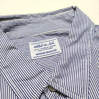 NEIGHBORHOOD CLASSIC STRIPE C-SHIRT LS サイズM コットン 長袖シャツ ブルー ホワイト メンズ ネイバーフッド【中古】4-0705M△