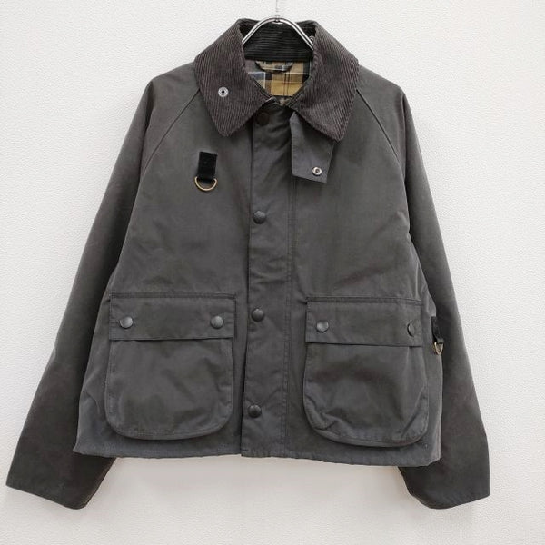 Barbour Bshop別注 BLYTH サイズM ブルゾン ショート丈 オイルド ジャケット グレー メンズ バブアー【中古】4-0508T♪