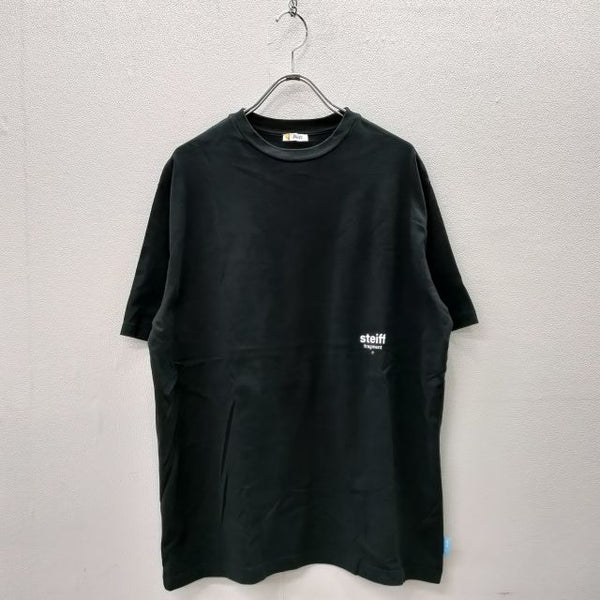 Steiff fragment テディベア サイズL コットン 半袖Ｔシャツ カットソー ブラック メンズ シュタイフ【中古】4-0801S◎