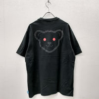 Steiff fragment テディベア サイズL コットン 半袖Ｔシャツ カットソー ブラック メンズ シュタイフ【中古】4-0801S◎