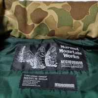 NEIGHBORHOOD/MARMOT CLASSIC DOWN 092DEMAN-JKM02 ワッペン 迷彩 カモ柄 ダウンベスト カーキ メンズ ネイバーフッド/マーモット【中古】4-1111T∞