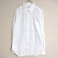 INDIVIDUALIZED SHIRTS USA製 ボタンダウンシャツ BD コットン スリムフィット サイズ33 長袖シャツ ホワイト メンズ インディビジュアライズドシャツ【中古】4-0705M△