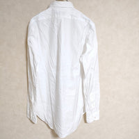 INDIVIDUALIZED SHIRTS USA製 ボタンダウンシャツ BD コットン スリムフィット サイズ33 長袖シャツ ホワイト メンズ インディビジュアライズドシャツ【中古】4-0705M△