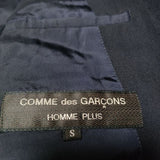 COMME des GARCONS HOMME PLUS ウール ライン テーラードジャケット 80年代 AD1988 ネイビー メンズ コムデギャルソンオムプリュス【中古】4-1111T∞