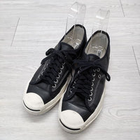 CONVERSE BIOTOP別注 JACK PURCELL 27cm レザー 革 1SC710 ローカット スニーカー ブラック メンズ コンバース【中古】4-0826G◎