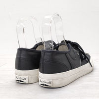 CONVERSE BIOTOP別注 JACK PURCELL 27cm レザー 革 1SC710 ローカット スニーカー ブラック メンズ コンバース【中古】4-0826G◎