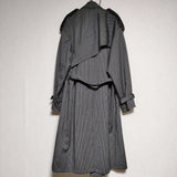 KEISUKEYOSHIDA ケイスケヨシダ brummell trench coat 定価137500円 KY20AW002 ウールストライプ トレンチコート グレー メンズ【中古】4-1016T∞