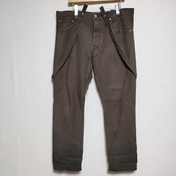 VISVIM FLUXUS 15 CHINO F.I.L. EXCLUSIVE サスペンダー チノパンツ ブラウン メンズ ビズビム/ヴィズヴィム【中古】4-0722G∞