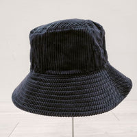 ULTERIOR SUPIMA CORDUROY BUCKET HAT ULHT02-19C05U サイズFREE 帽子 ハット ネイビー メンズ アルテリア【中古】4-1104T◎