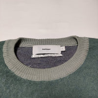 Graphpaper Jacquard Crew Neck Knit GU223-80281 定価41800円 セーター ニット ライトグリーン メンズ グラフペーパー【中古】4-0902T∞