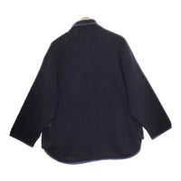 PORTER CLASSIC FLEECE SHIRT JACKET ジップアップボアジャケット フリース パイピング サイズ2 ジャケット ネイビー メンズ ポータークラシック【中古】4-1107A◆