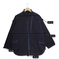 PORTER CLASSIC FLEECE SHIRT JACKET ジップアップボアジャケット フリース パイピング サイズ2 ジャケット ネイビー メンズ ポータークラシック【中古】4-1107A◆