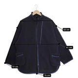 PORTER CLASSIC FLEECE SHIRT JACKET ジップアップボアジャケット フリース パイピング サイズ2 ジャケット ネイビー メンズ ポータークラシック【中古】4-1107A◆
