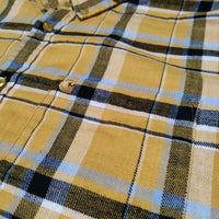 Carhartt L/S Swenson Shirt ボタンダウンチェック ネル 長袖シャツ イエロー メンズ カーハート【中古】4-1225T∞