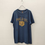 POLO RALPH LAUREN ひび割れプリント サイズM コットン 半袖Ｔシャツ カットソー ネイビー メンズ ポロ・ラルフローレン【中古】4-0801S◎