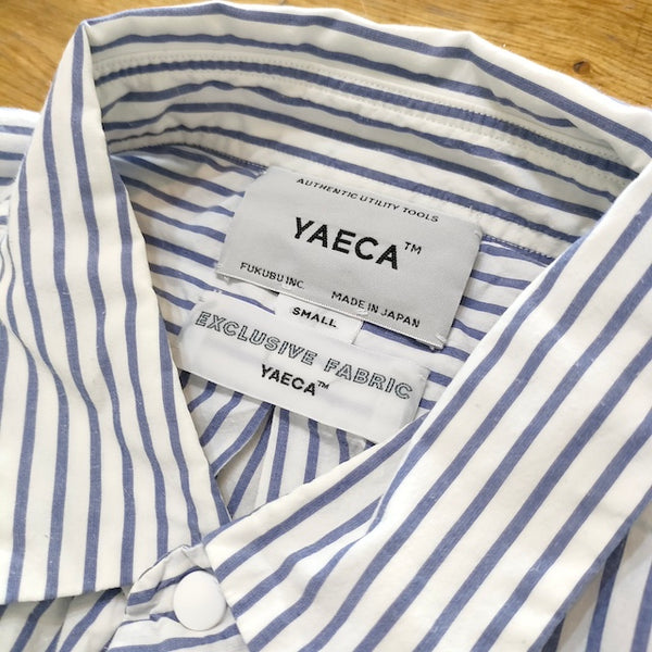 YAECA ストライプ スナップボタン サイズS 長袖シャツ ホワイト ブルー メンズ ヤエカ【中古】4-0813M△ –  ブランド古着の専門店gee,jee（ジージー）