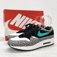 NIKE ×atmos Air Max 1 Premium Retro Elephant 908366-001 28cm スニーカー ブラック グリーン メンズ ナイキ【中古】4-0718G◎