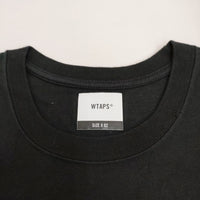 WTAPS MON TEE 221PCDT-ST05S サイズ2 バックプリント ロゴ 半袖Ｔシャツ カットソー ブラック メンズ ダブルタップス【中古】4-0818S♪