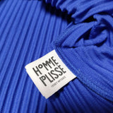 HOMME PLISSE ISSEY MIYAKE プリーツ ショート丈 HP13JC105 テーラードジャケット ブルー メンズ オム プリッセ イッセイミヤケ【中古】4-0729M∞