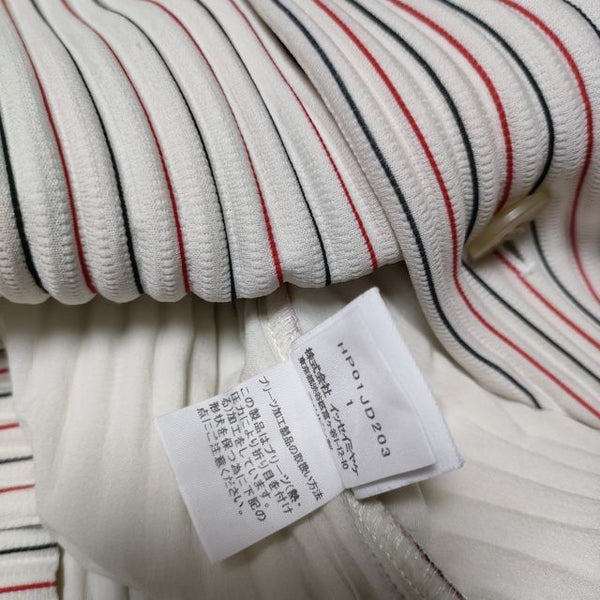 HOMME PLISSE ISSEY MIYAKE プリーツノーカラー ストライプ