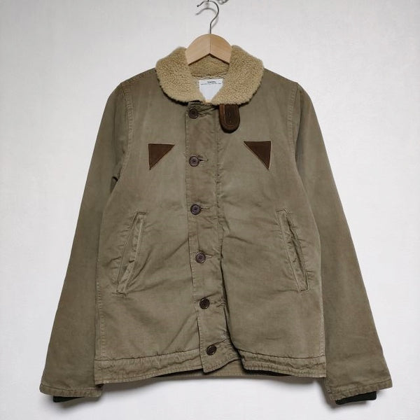 VISVIM DECKHAND JKT DMGD CHINO デッキハンド ボア WIND STOPPER  ジャケット カーキ メンズ ビズビム/ヴィズヴィム【中古】4-1028A∞