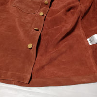 Sefr セファ GUSTAVO OVERSHIRT 定価253000円 カーフレザー 牛革 スエードカーフ ジャケット 23AW WILD RED SUEDE レッド メンズ【中古】4-1111T∞