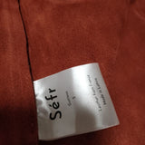 Sefr セファ GUSTAVO OVERSHIRT 定価253000円 カーフレザー 牛革 スエードカーフ ジャケット 23AW WILD RED SUEDE レッド メンズ【中古】4-1111T∞