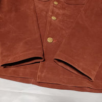 Sefr セファ GUSTAVO OVERSHIRT 定価253000円 カーフレザー 牛革 スエードカーフ ジャケット 23AW WILD RED SUEDE レッド メンズ【中古】4-1111T∞