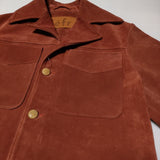 Sefr セファ GUSTAVO OVERSHIRT 定価253000円 カーフレザー 牛革 スエードカーフ ジャケット 23AW WILD RED SUEDE レッド メンズ【中古】4-1111T∞