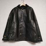 semoh Horese Leather Pharaoh Jacket 定価170500円 馬革 レザー ジャケット 23AW ブラック メンズ セモー【中古】4-1111A∞