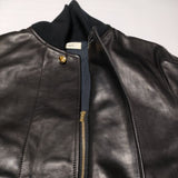 semoh Horese Leather Pharaoh Jacket 定価170500円 馬革 レザー ジャケット 23AW ブラック メンズ セモー【中古】4-1111A∞