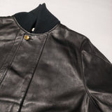 semoh Horese Leather Pharaoh Jacket 定価170500円 馬革 レザー ジャケット 23AW ブラック メンズ セモー【中古】4-1111A∞