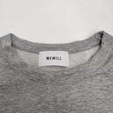 WEWILL ATLAS T-SHIRT 定価15400円 W-012-8010 サイズ1 オーバーサイズ 半袖Ｔシャツ カットソー グレー メンズ ウィーウィル【中古】4-0818S♪