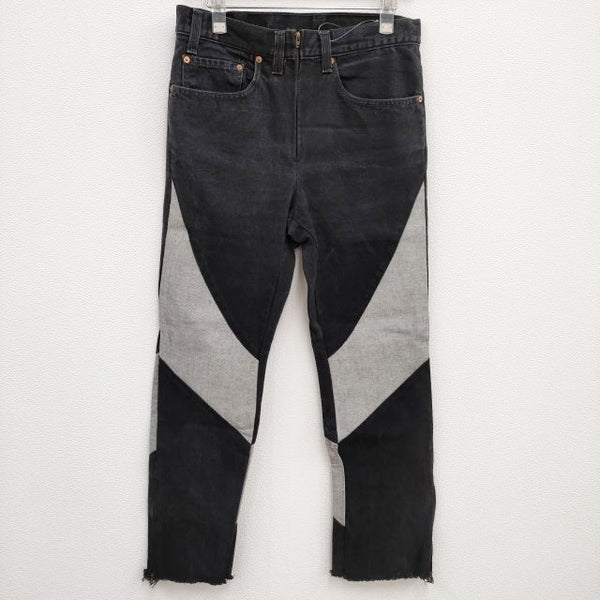 77circa 新品 circa make AJ cutback denim pants 定価31900円 加工 リメイク 32 デニムパンツ ブラック メンズ ナナナナサーカ【中古】4-0810G♪