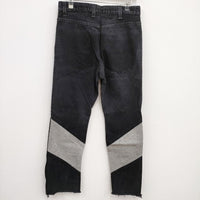 77circa 新品 circa make AJ cutback denim pants 定価31900円 加工 リメイク 32 デニムパンツ ブラック メンズ ナナナナサーカ【中古】4-0810G♪