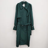 tac:tac 新品 TRENCH MESH COAT 定価86900円 パンチング M 製品加工 TA11-ZA021 トレンチコート グリーン メンズ タクタク【中古】4-0810M♪