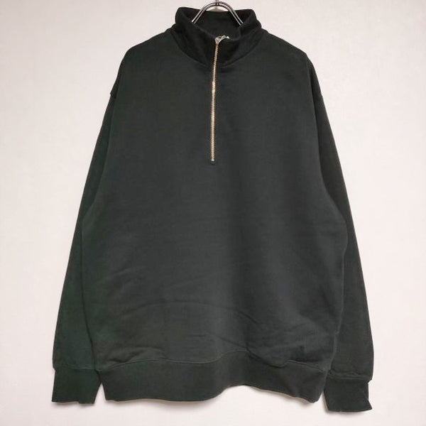 green label relaxing ハーフジップ ハイネック 定価7700円 3212-175-2796 スウェット ブラック メンズ グリーンレーベルリラクシング【中古】4-1026M∞