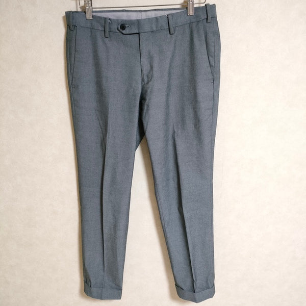 green label relaxing TCPU オックス スリム スラックス 定価9900円 3114-158-1424 パンツ グレー メンズ グリーンレーベルリラクシング【中古】4-0901G△