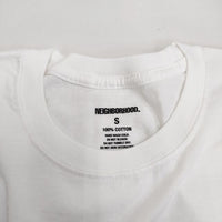 NEIGHBORHOOD ボックスロゴ 3204 TECHNICAL APPAREL サイズS 半袖Ｔシャツ カットソー ホワイト メンズ ネイバーフッド【中古】4-0818S♪