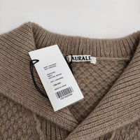 AURALEE 新品 BABY CASHMERE KNIT CARDIGAN A23AC01BC 定価88000円 4 カシミヤ カーディガン 23AW ベージュ メンズ オーラリー【中古】4-0814T♪