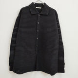 AURALEE 新品 HAND CROCHET WOOL KNIT SHIRTS A23AC01KB 定価104500円 4 カーディガン 23AW ブラック メンズ オーラリー【中古】4-0814T♪#