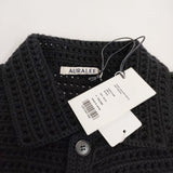 AURALEE 新品 HAND CROCHET WOOL KNIT SHIRTS A23AC01KB 定価104500円 4 カーディガン 23AW ブラック メンズ オーラリー【中古】4-0814T♪#