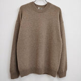 AURALEE 新品 BABY CASHMERE KNIT P/O A23AP03BC 定価66000円 3 カシミヤクルーネックニット 23AW ベージュ メンズ オーラリー【中古】4-0814T♪