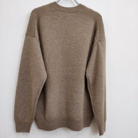 AURALEE 新品 BABY CASHMERE KNIT P/O A23AP03BC 定価66000円 3 カシミヤクルーネックニット 23AW ベージュ メンズ オーラリー【中古】4-0814T♪